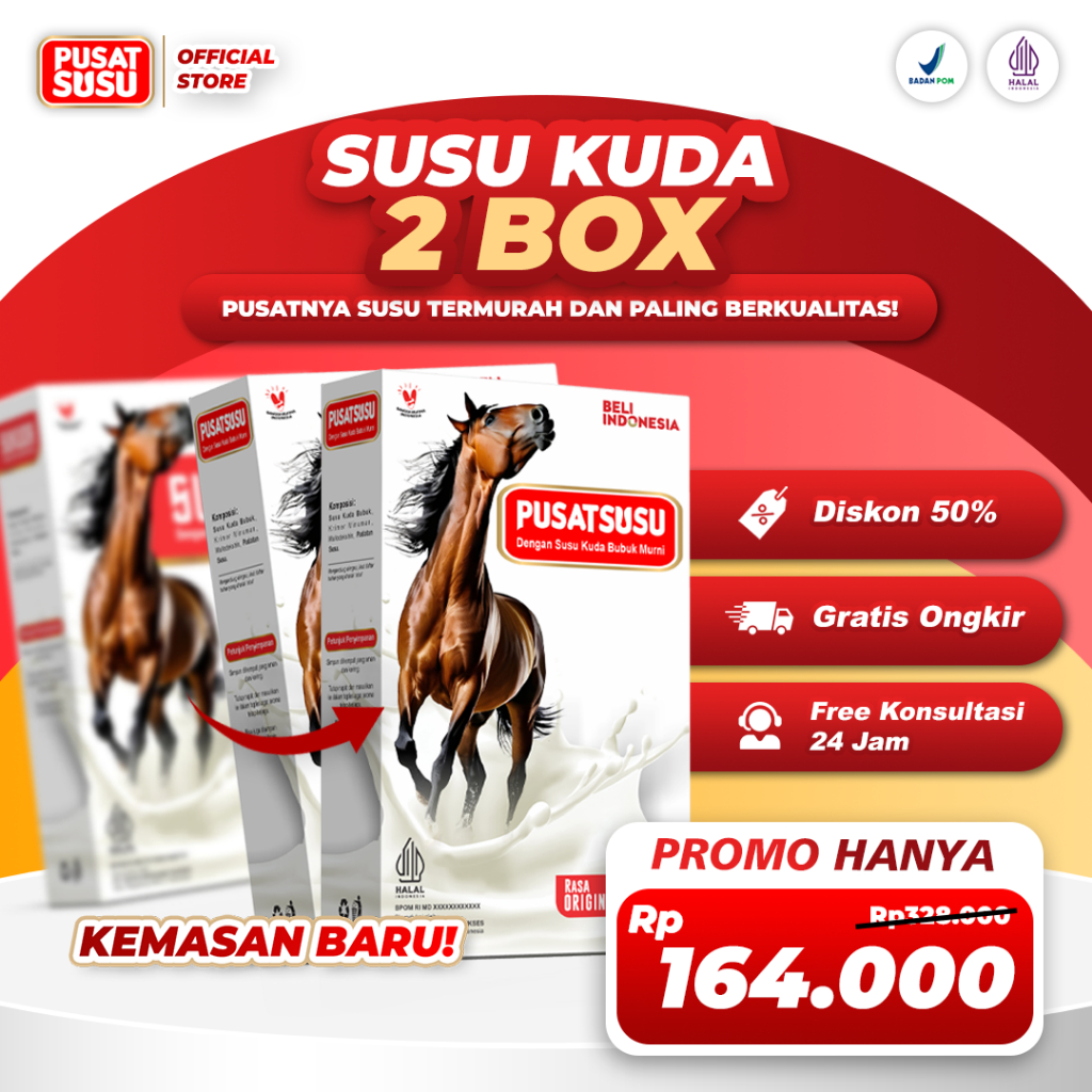 

Pusat Susu - Susu Kuda Liar Asli 100% Original Paket 2 Box