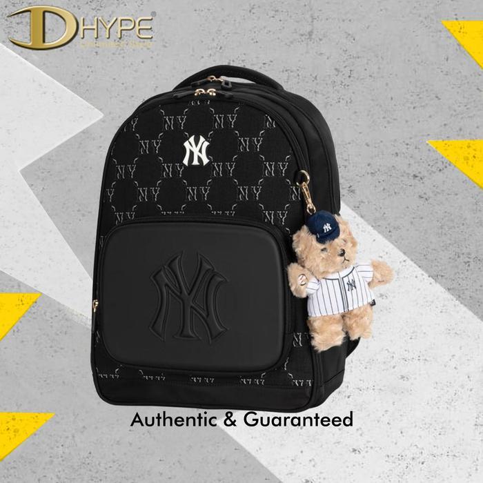 MLB NY YANKEES MONOGRAM POLYESTER BACKPACK BLACK 100% Authentic
