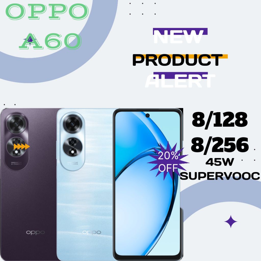 OPPO A60 GARANSI RESMI OPPO 8/128GB 8/256GB