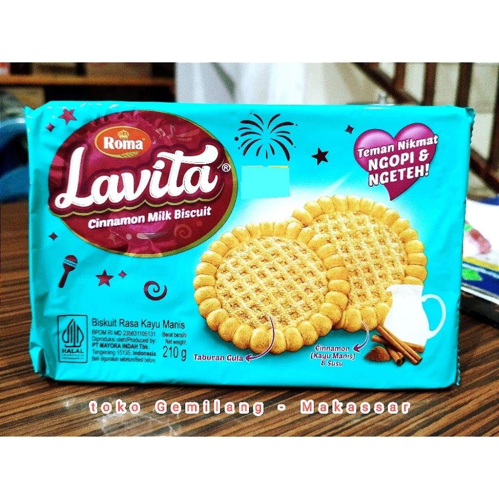 

Roma Lavita Biskuit Susu Rasa Kayu Manis 210 gr