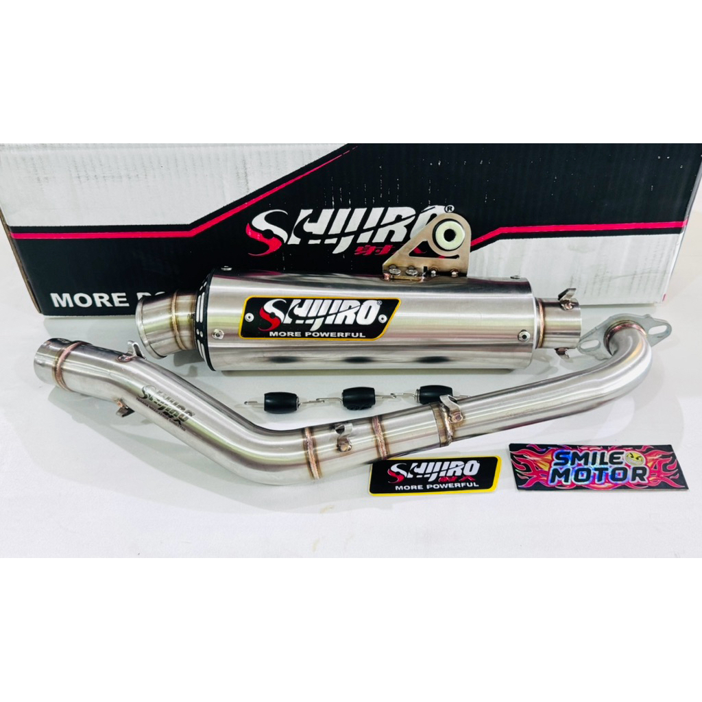 KNALPOT RACING SHIJIRO M3 NMAX NEW NMAX NEO NMAX TURBO AEROX NEW AEROX ALPHA INLET 38