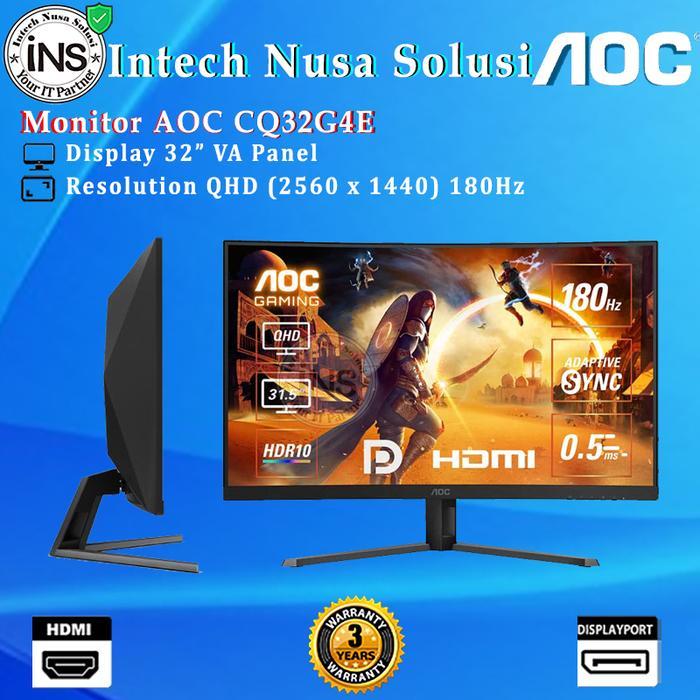 Monitor AOC CQ32G4E 32 Inch QHD 180Hz VA HDMI DP 3YR