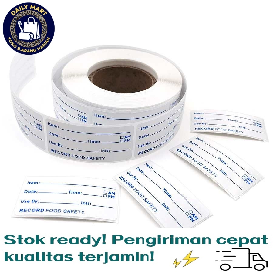

Food Label Waterproof Stiker Tanggal Kadaluwarsa Label Penyimpanan Makanan Label Tanggal Isi