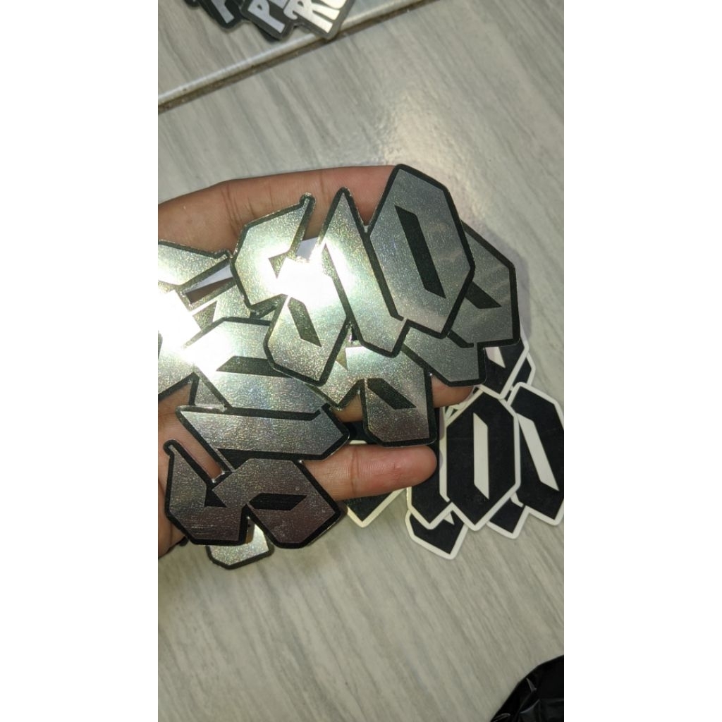 

sticker band 510 chrome laminasi glossy