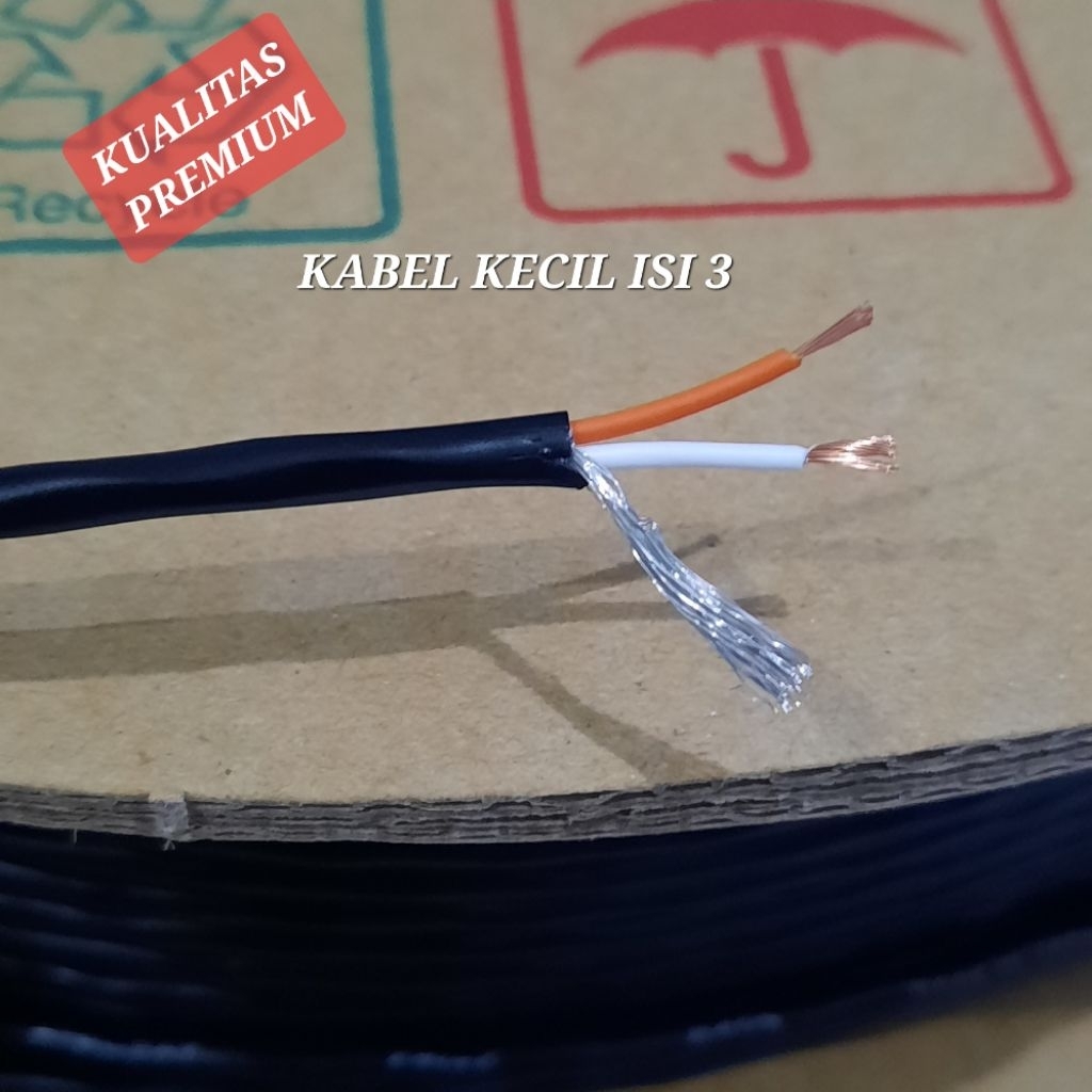 kabel kecil isi 3 kualitas premium original buatan jepang / meter