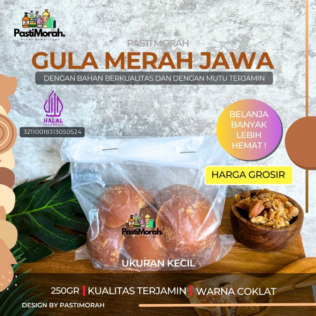 Gula Merah Batok Congkak 250GR HALAL Gula Jawa Dakon Gula Jawa Congkak 250GR Bukan Gula Aren/Kawung/