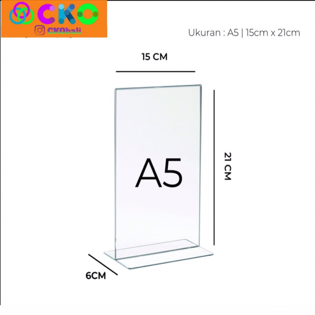 

stand acrylic koala / stand qris acrylic ukuran A5 dan A4