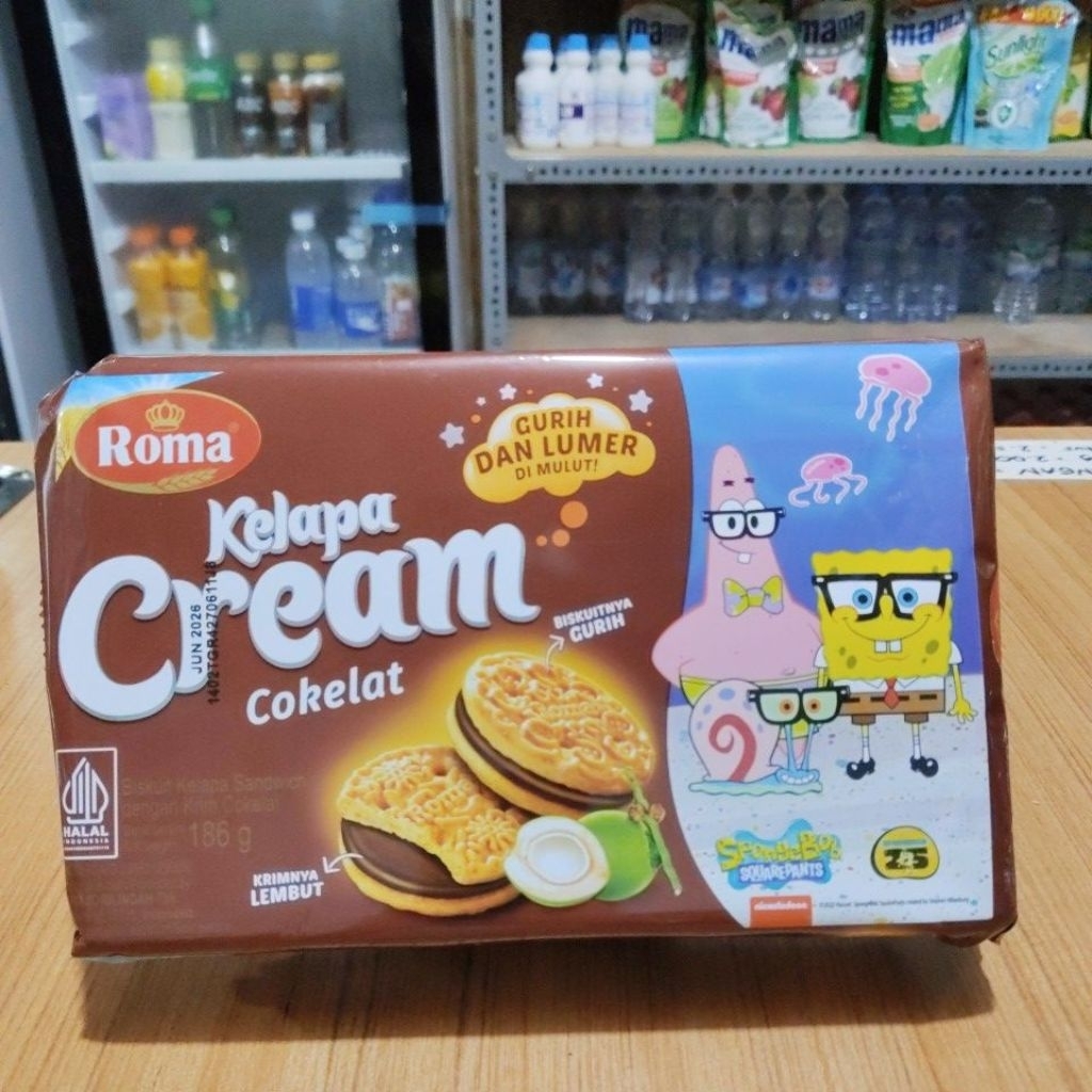 

Roma kelapa cream cokelat 186gr