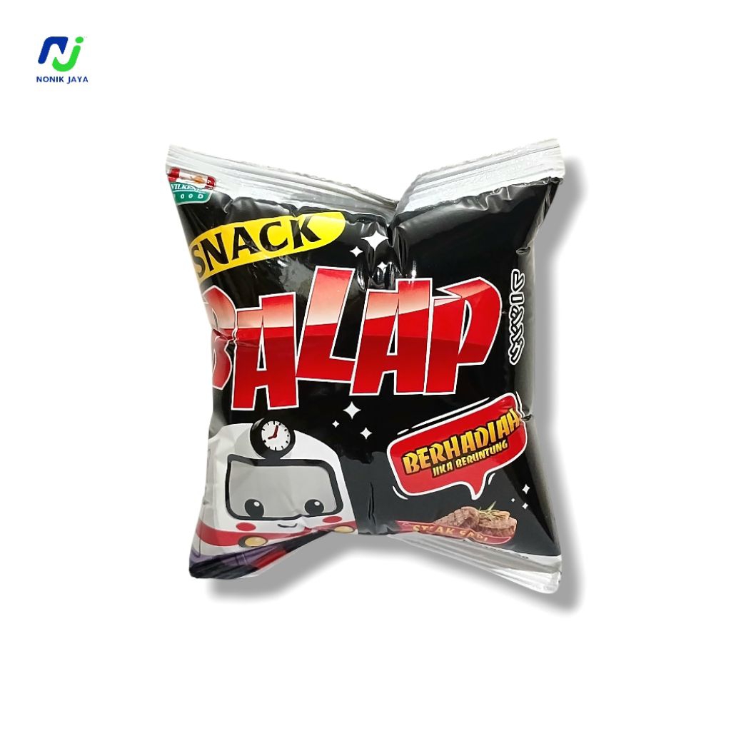 

( 1 PACK ISI 10 PCS ) Balap Snack Rasa Steak Sapi Pack Isi 10 Pcs@23gr SNACK BERHADIAH