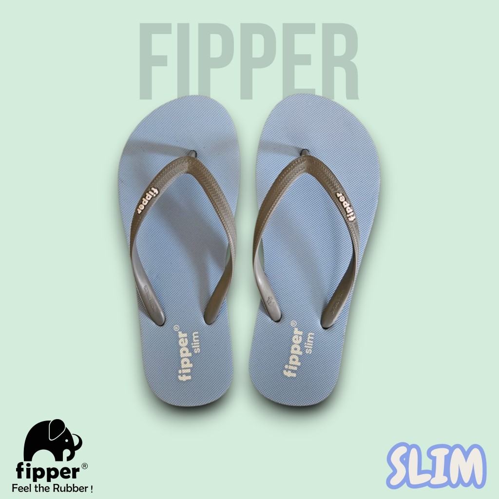 FIPPER SLIM BLUE(ECHO)/GREY(LIGHT) - sandal jepit wanita