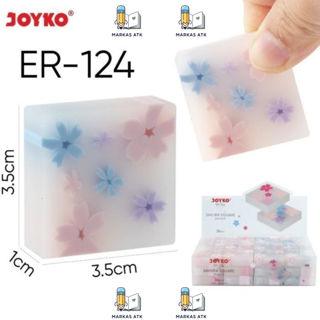 

Penghapus Joyko ER-124 Original Motif Bunga Sakura Jepang Lucu Pink Aesthetic Eraser Bersih ATK Sekolah Kantor Kado Souvenir Murah COD