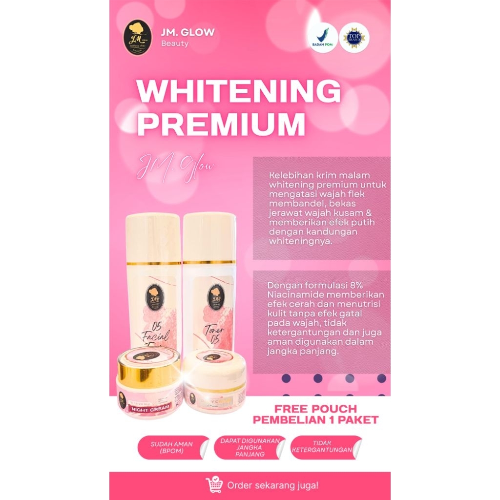 JMB Sabun Toner Cream Whitening Premium, Night Cream Brightening [JM Glow Beauty Mojokerto]