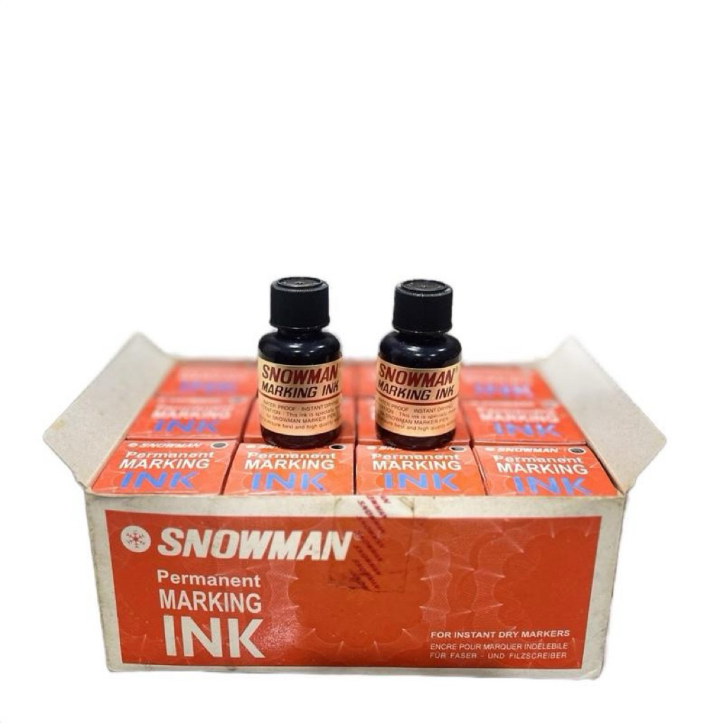 

Tinta Refill Spidol Snowman Permanent Marker Hitam / Tinta Spidol Permanen Snowman G12