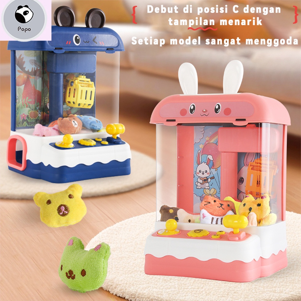 Promo banting Mainan Claw Machine Mini Mainan Capit Boneka Mesin Capit Boneka Doll Machine