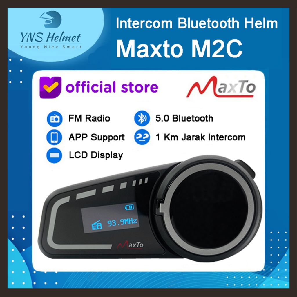 Intercom Bluetooth Helm Maxto M2C