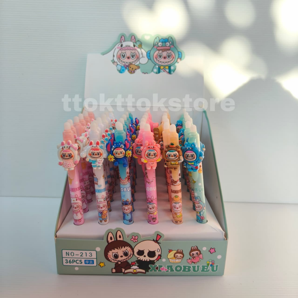 

PULPEN GEL CETEK LABUBU-213 KARAKTER/PULPEN GEL CETEK LUCU/PULPEN LUCU BISA DIHAPUS LABUBU-213