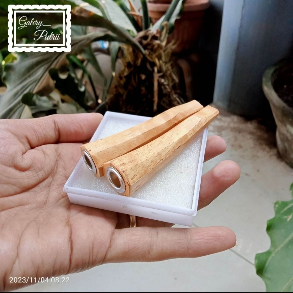 ( segi delapan 7cm ) pipa once / once cangklong / pipa rokok / padutan kayu kemuning