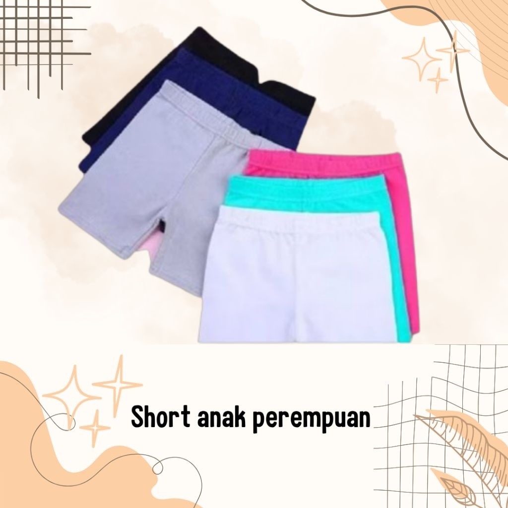 Shot anak perempuan murah 2-12 tahun celana pendek anak