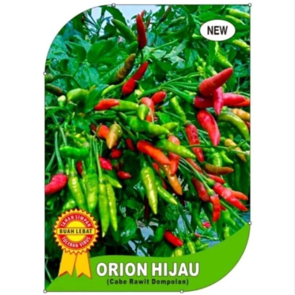200 Benih Cabe Rawit Dompolan Orion Hijau