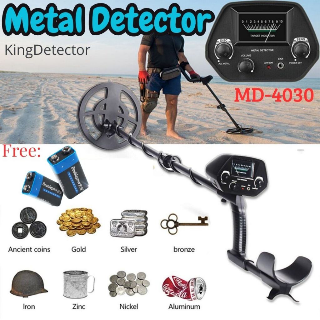 COD KingDetector Alat Pendeteksi Logam Emas Dalam Tanah Metal Detektor Waterproof MD 4030