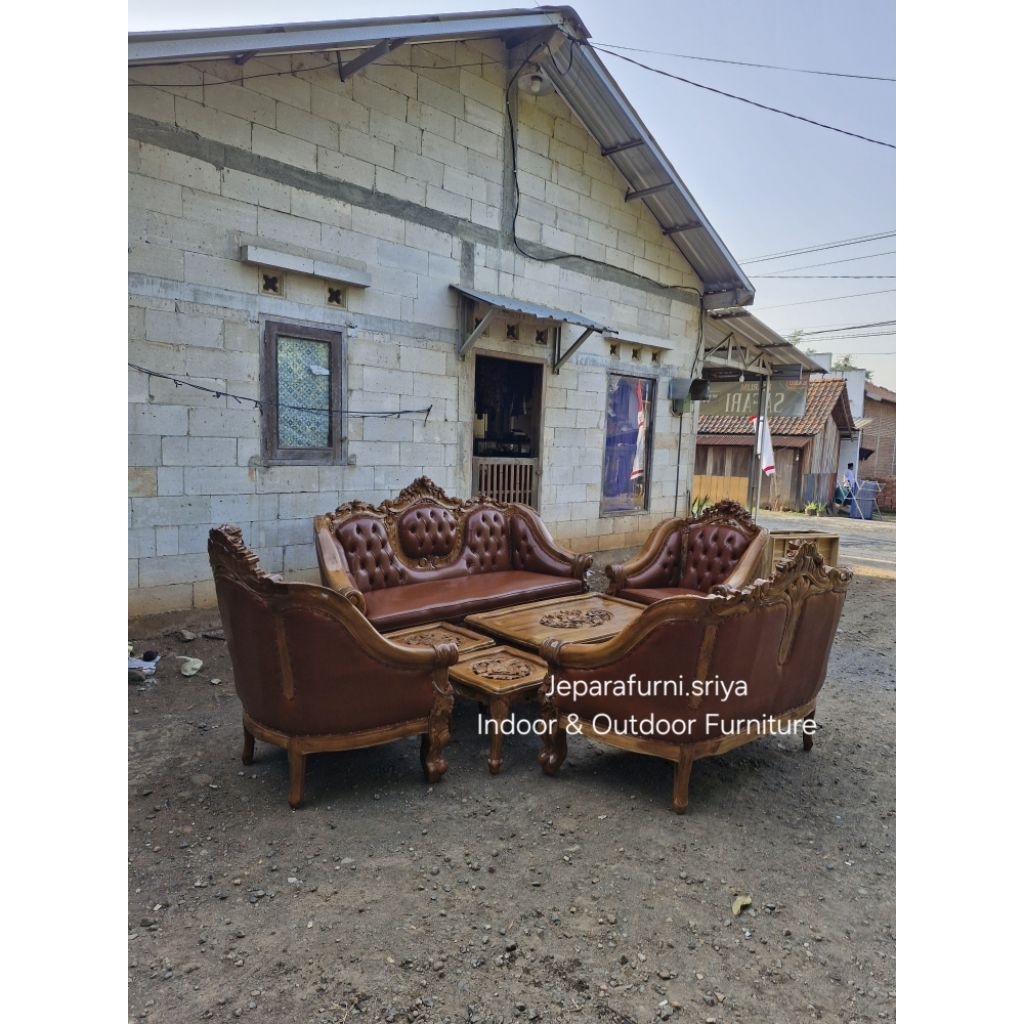 Sofa Tamu Ukir Jati Jepara I Sofa Ganesa Jati Jepara