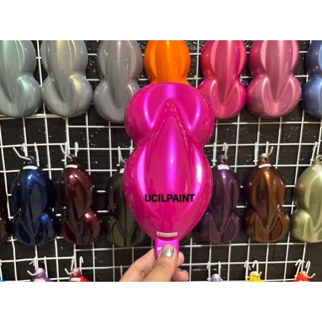 Cat Pink Magenta Metalik PU Polyuretane