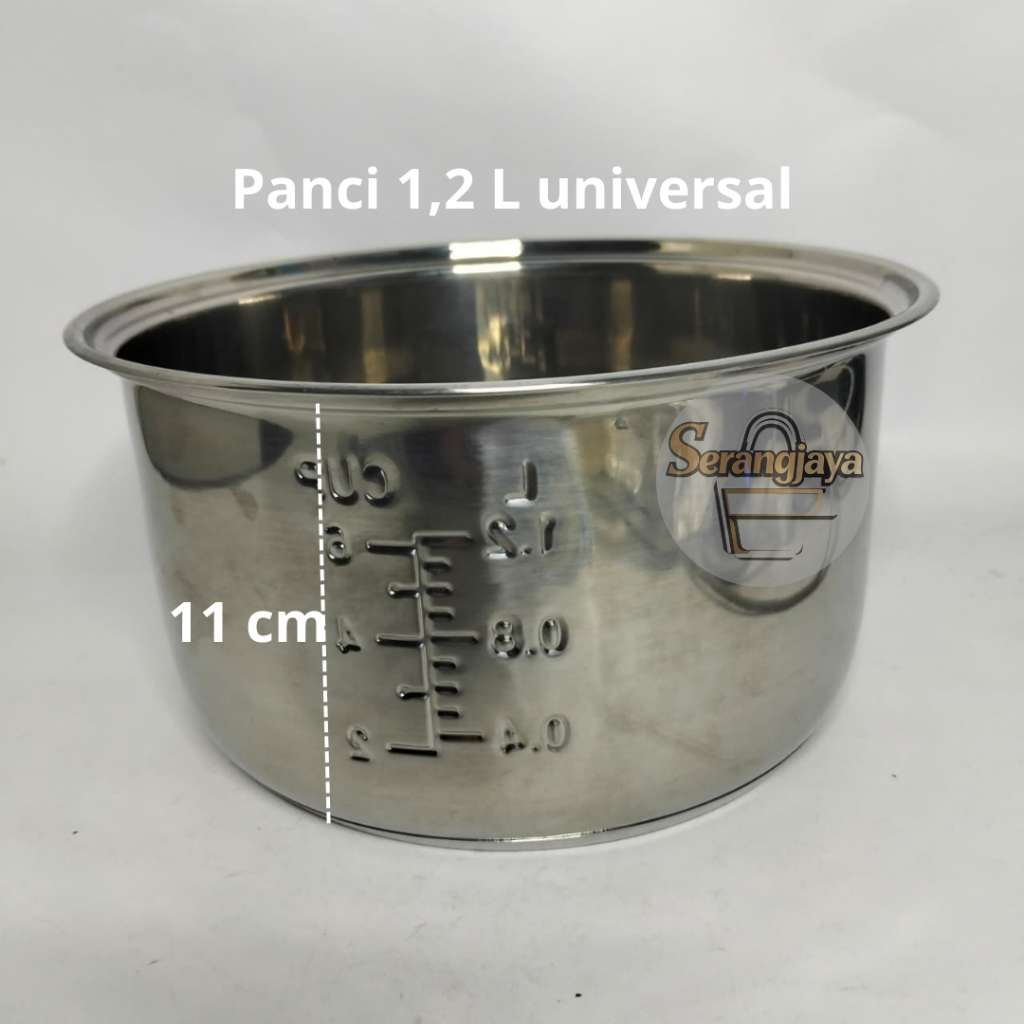 Panci Rice Cooker Stainless Stell 1,2 L Miyako/Cosmos DLL