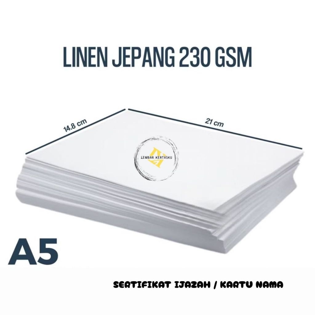 

Kertas Sertifikat Linen A5 isi 500 Lembar / Kertas Sertifikat A5 Linen