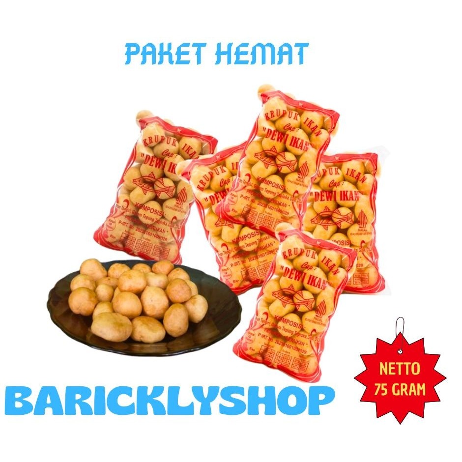 

PAKET HEMAT 5PCS KRUPUK IKAN TENGIRI KERUPUK IKAN TENGIRI CAP DEWI IKAN AMPLANG IKAN TENGIRI