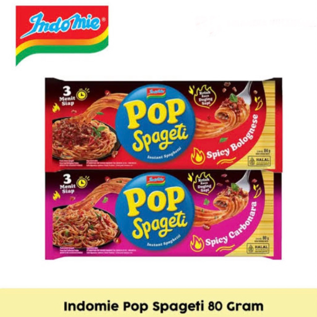 

INDOMIE Pop Spageti Rasa Spicy Carbonara Dan Spicy Bolognese~Netto 84gr