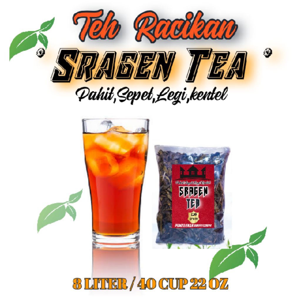 

Teh racik khas sragen netto 120gram untuk 8 liter air