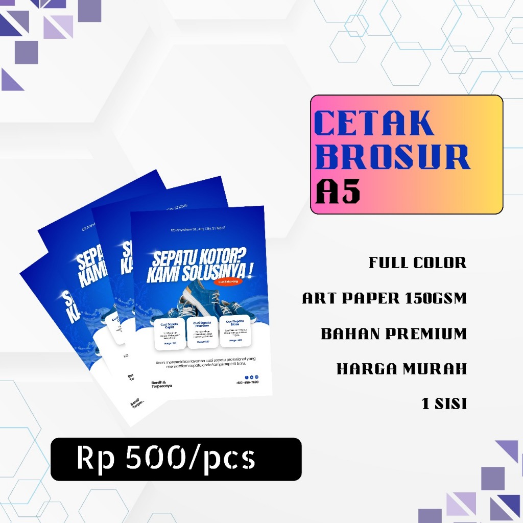 

CETAK BROSUR A5 TERMURAH / CUSTOM BROSUR A5 / FLYER A5