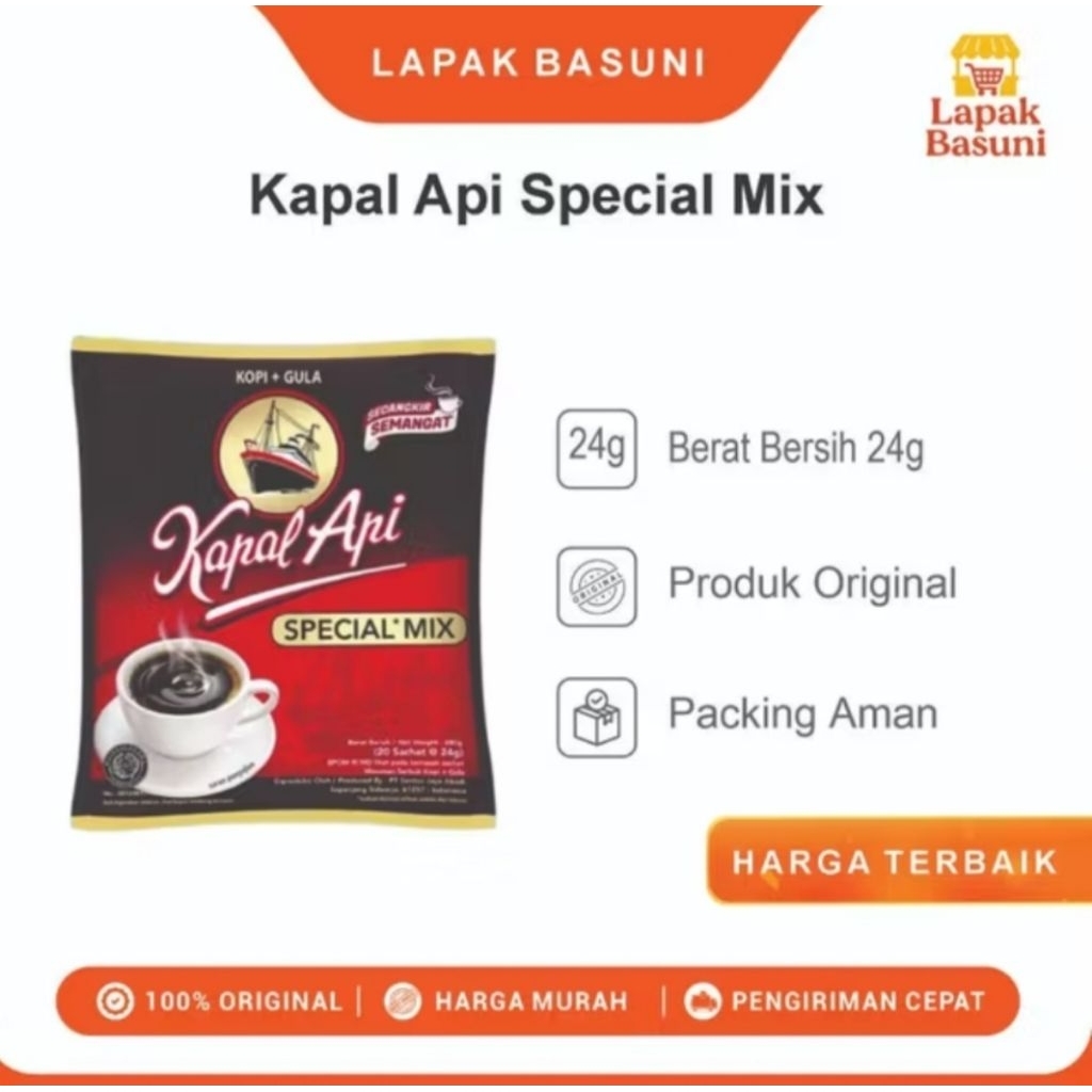 

kopi kapal api special mix isi 20 pcs paket hemat harga terjangkau