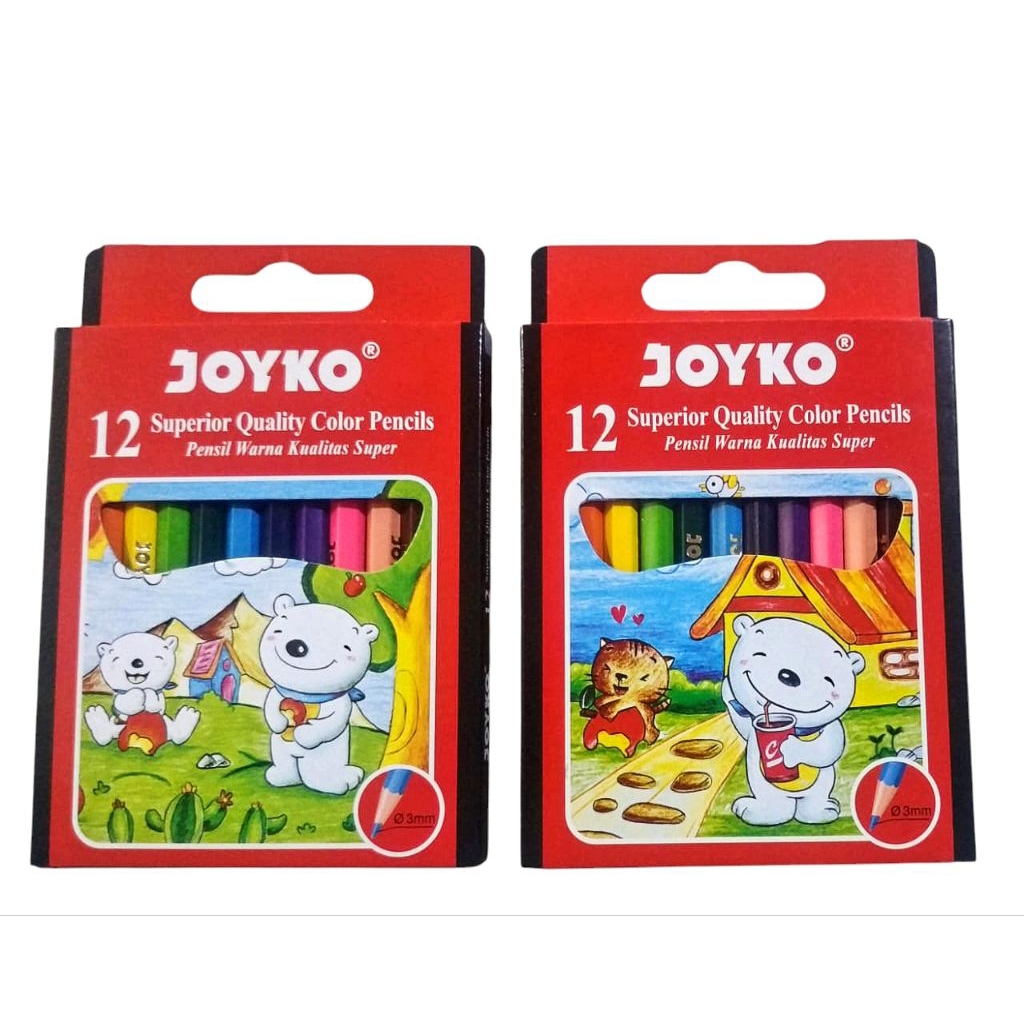 

Pensil 12 Warna Joyko/Klir Kayu