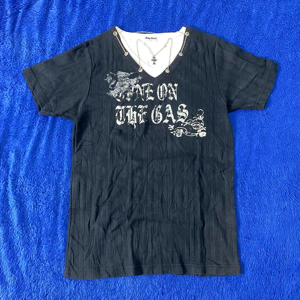 body wave poem tee double layer