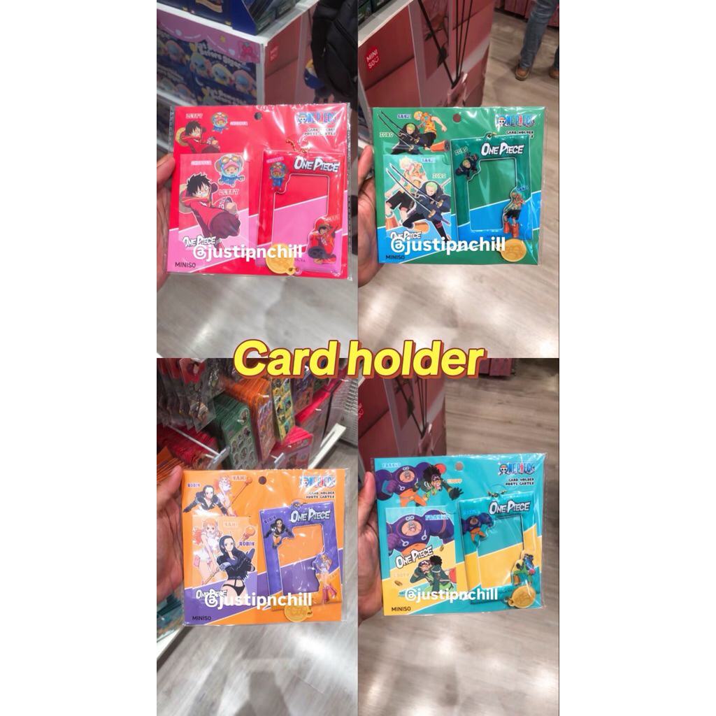 [READY STOCK] Merch Miniso One Piece Card Holder PVC Luffy Chopper Zoro Sanji Usopp Franky Nami Robi