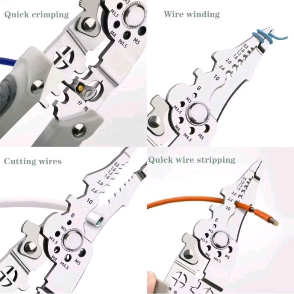 tang dekrustasi kabel tang potong tang multifungsi tang kawat banyak fungsi tang kabel