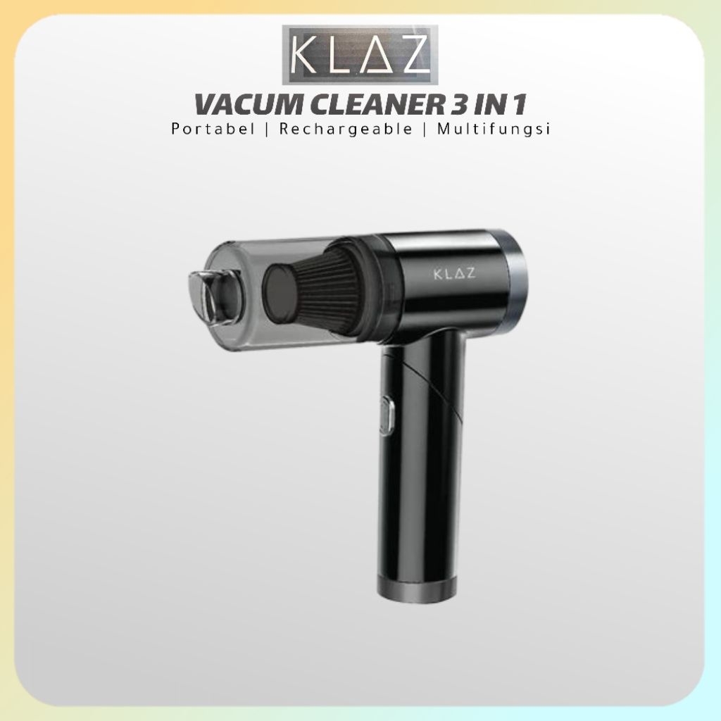 KLAZ VACUM CLEANER 3 IN 1 DRY FOLDING 2000 MAH - HITAM