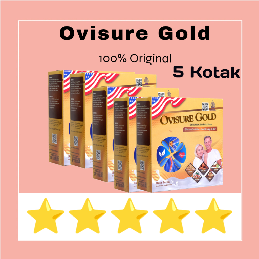 

5 KOTAK OVISURE GOLD SUSU OBAT VITAMIN TULANG DAN SENDI SYARAF KEJEPIT KERAM ORIGINAL