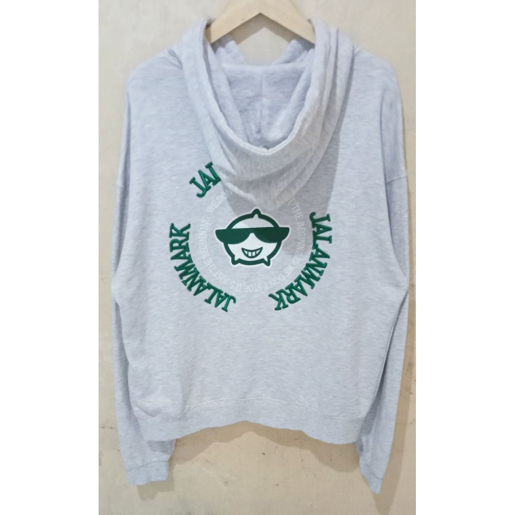 Hoodie JALANMARK bordir abu misty second