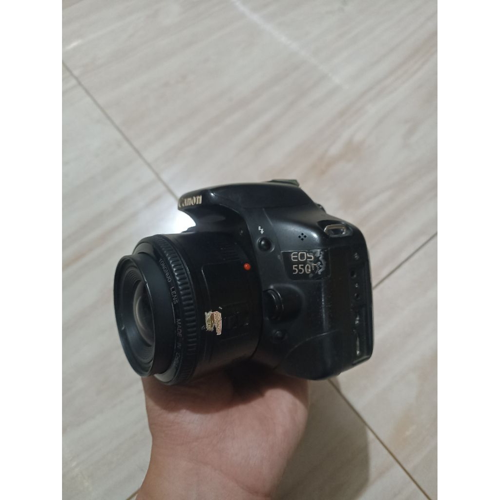 Kamera Second Canon 550D Paket Bokeh Lensa FIX YN 50MM