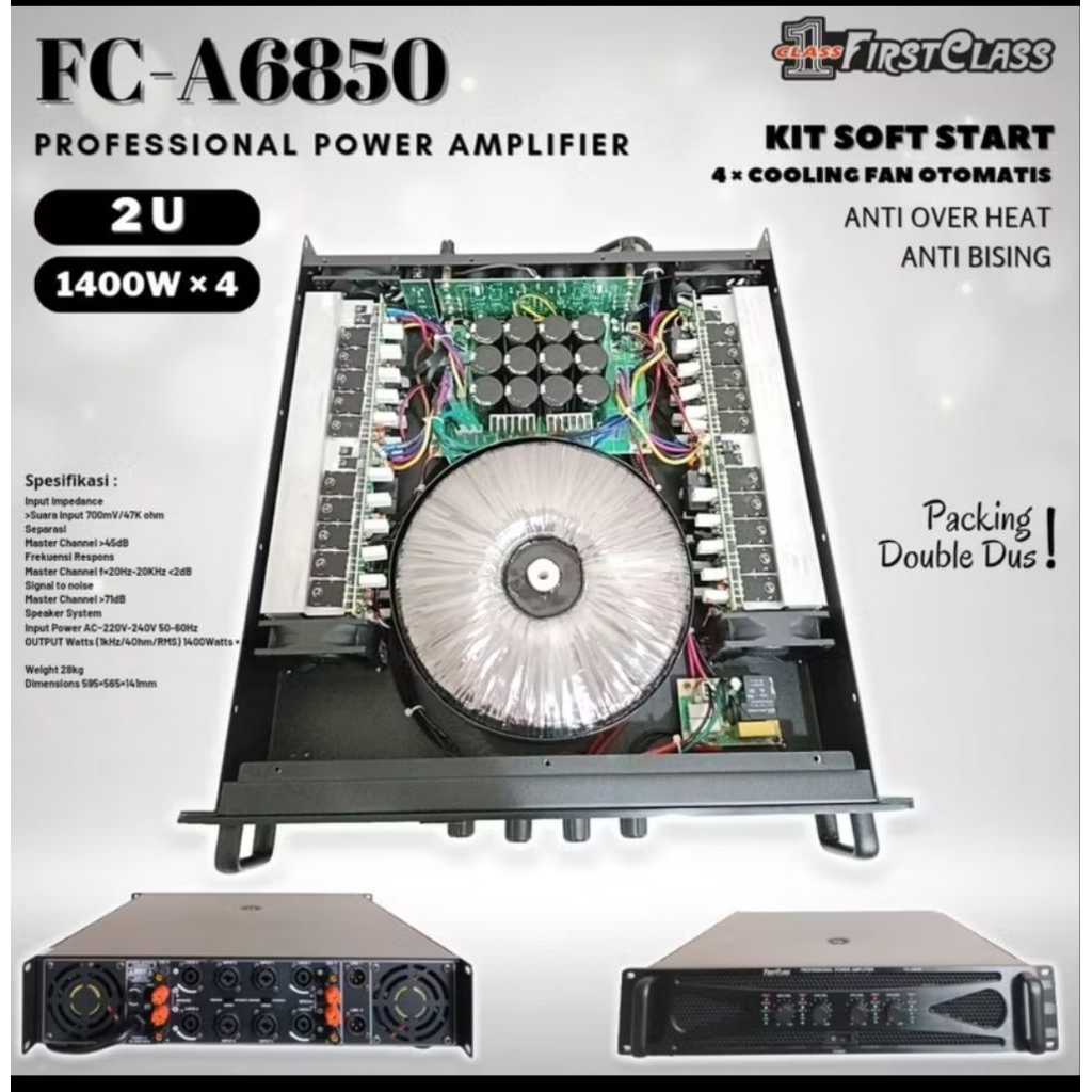 power amplifier firstclass FC-A6850 power 1400 watt