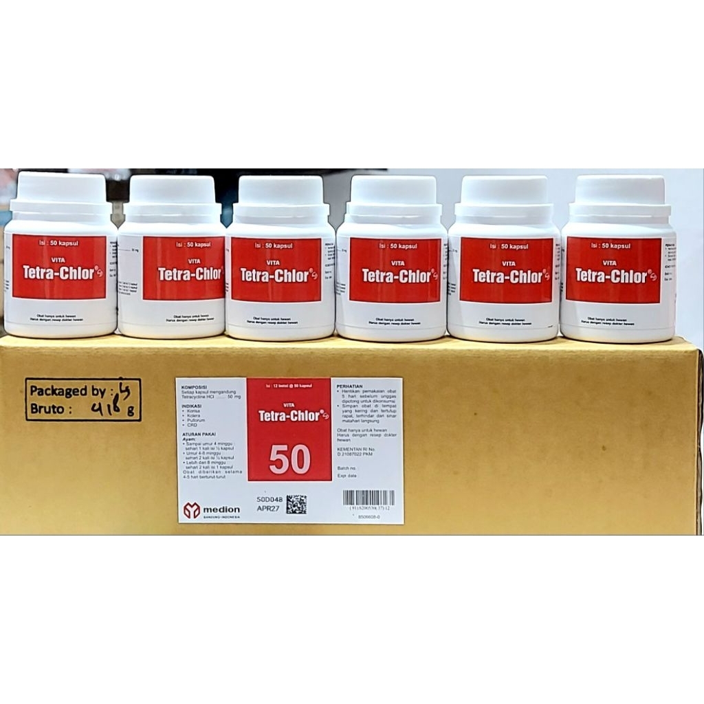 TETRA-CHLOR (1DUS ISI 12BOTOL @50KAPSUL)