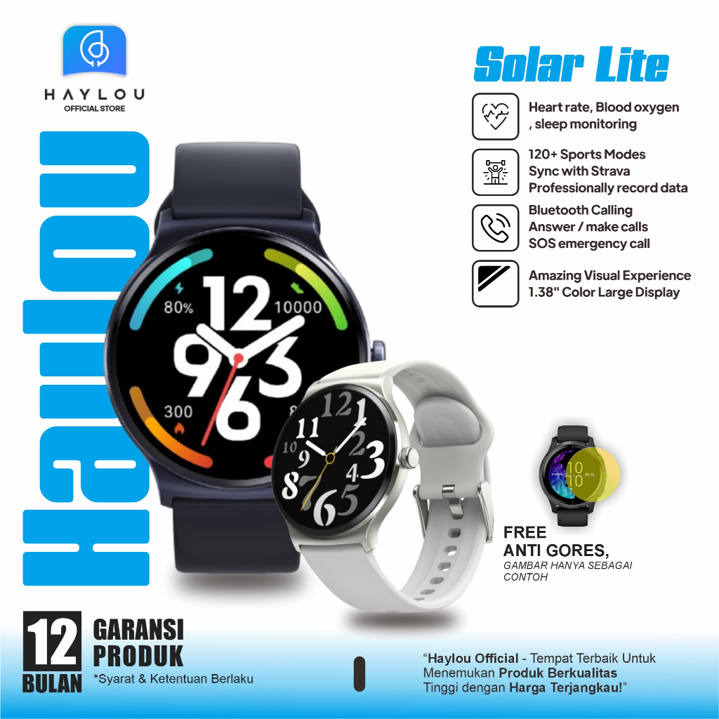 HAYLOU Solar Lite Smart Watch IP68 Sp02 1.38" Display