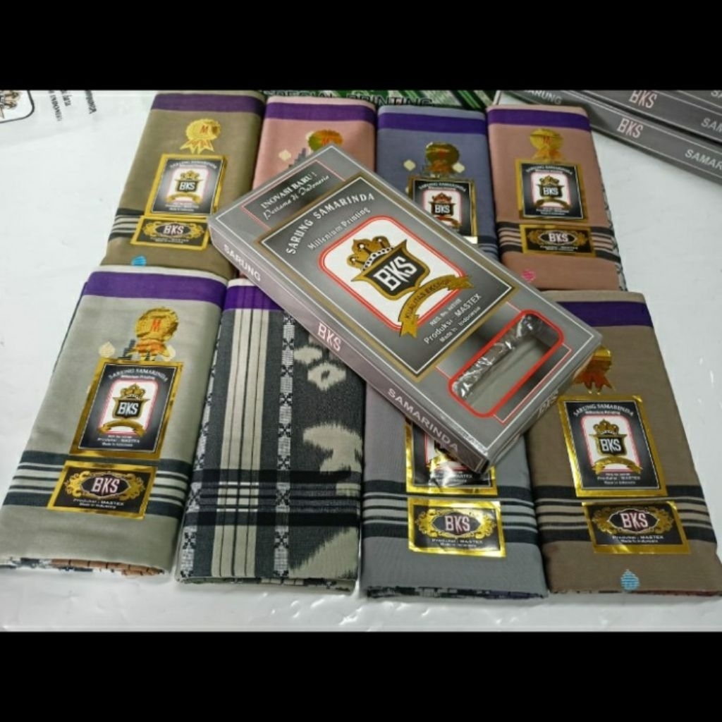 Sarung BKS Super Sarung Tenun Samarinda Motif Salur Kotak