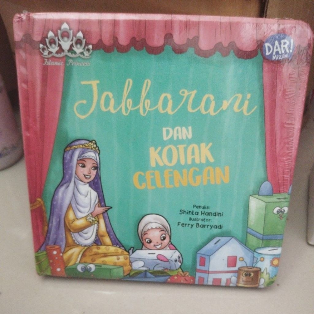board book islamic princess jabbarani dan kotak celengan