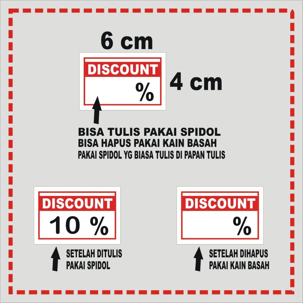 

Card Diskon Ukuran 4X6 cm / Card Diskon Laminating / Card Diskon Bisa Tulis Pakai Spidol dan Bisa Hapus Pakai Kain Basah 1 set isi 12 pcs