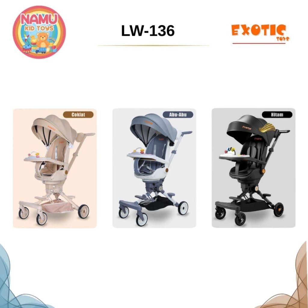 EXOTIC LW136 MAGIC STROLLER KERETA DORONG BAYI