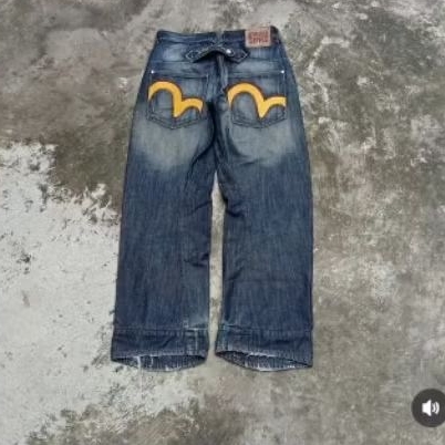 evisu genes baggy jeans