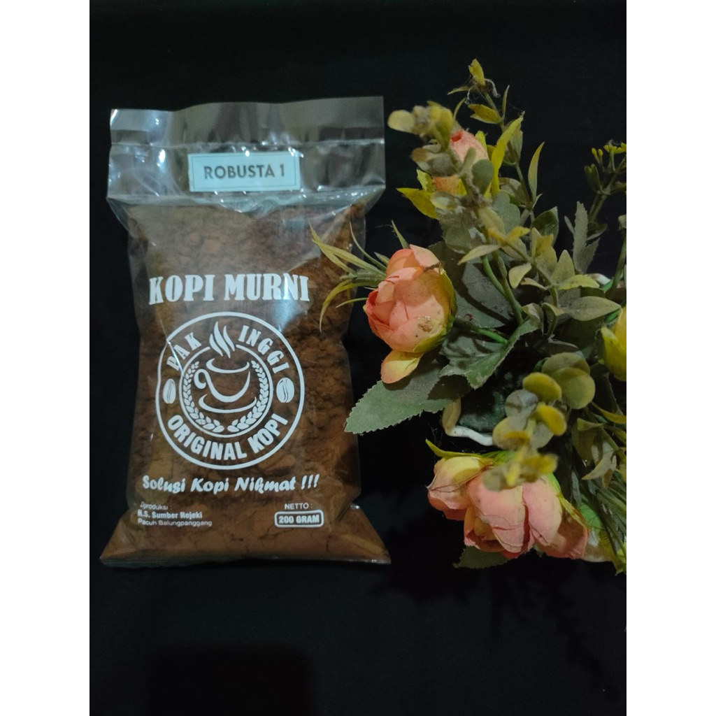 

Kopi Murni Pak Inggih Kopi Bubuk Asli Label Robusta 1 Enak 100gr